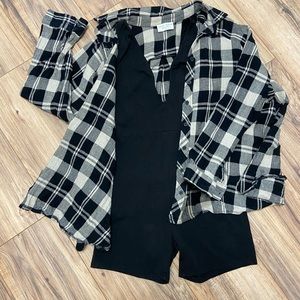 Black sleeveless romper
